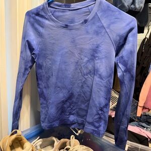 lululemon swiftly tech long sleeve hip length Indigo Tie-Dye